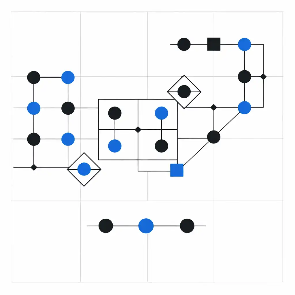 Diagram siatki geometrycznej 1LINE